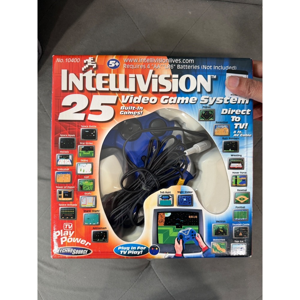Techno Source Intellivision 25 Video Game System Plug Play Retro TV Game 10400